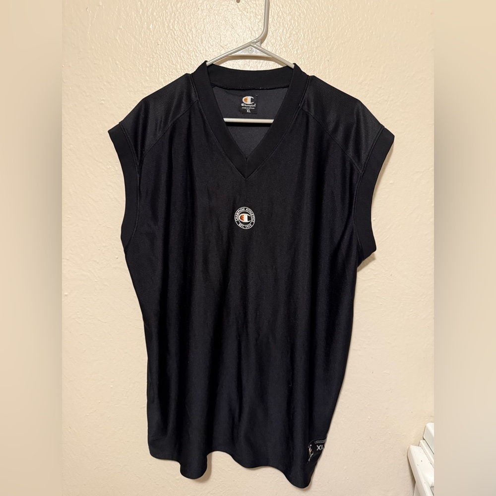 Vintage Champion Black Sleeveless Jersey
